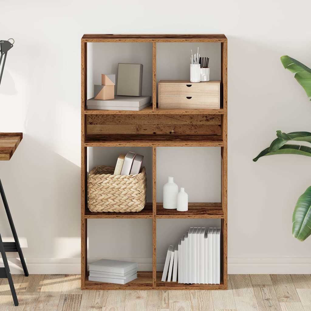 Libreria Legno Antico 66x31x112 cm in Legno Multistrato