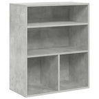 Libreria Grigio Cemento 60x30x71,5 cm in Legno Multistrato