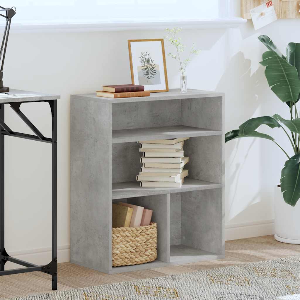 Libreria Grigio Cemento 60x30x71,5 cm in Legno Multistrato