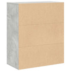 Libreria Grigio Cemento 60x30x71,5 cm in Legno Multistrato