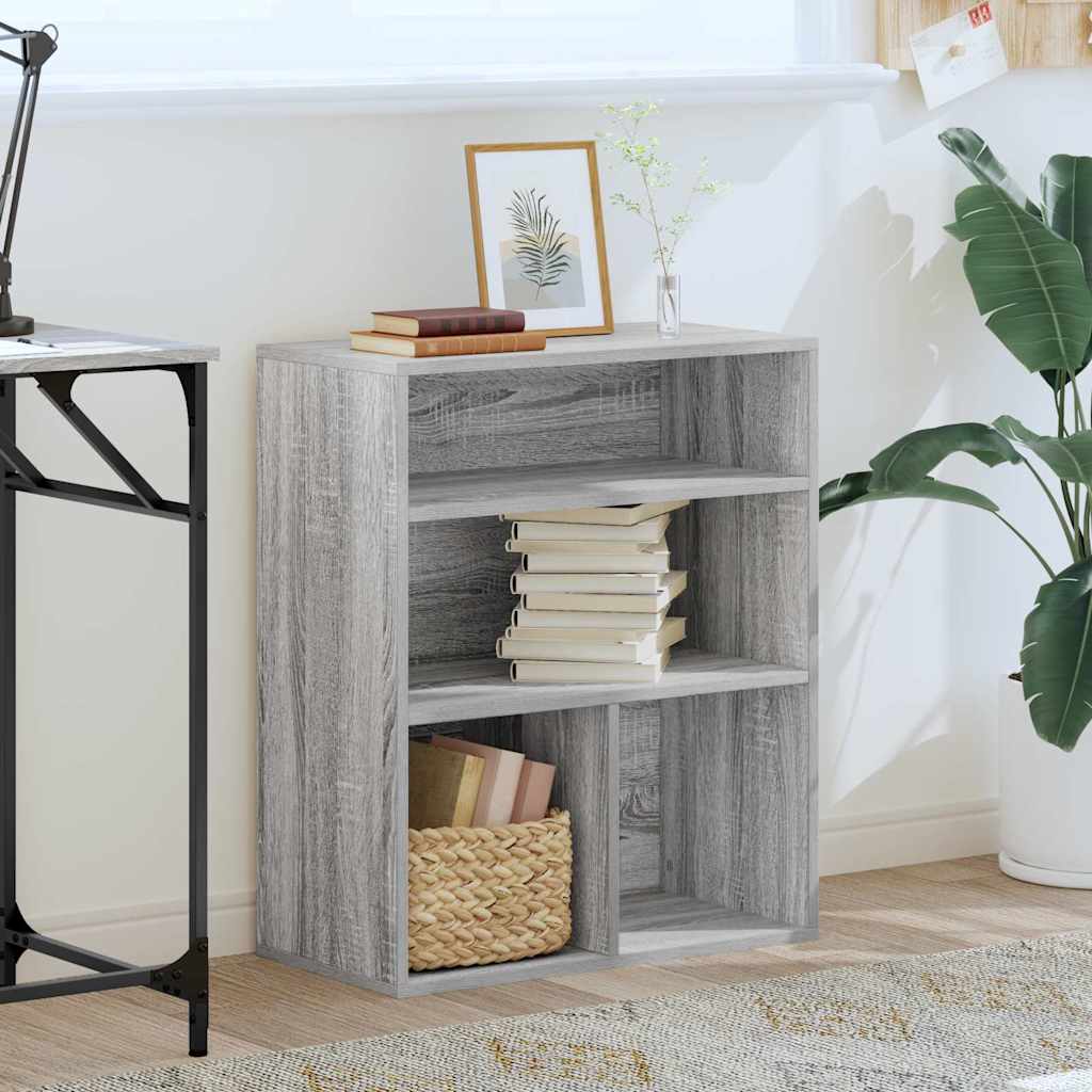 Libreria Grigio Sonoma 60x30x71,5 cm in Legno Multistrato