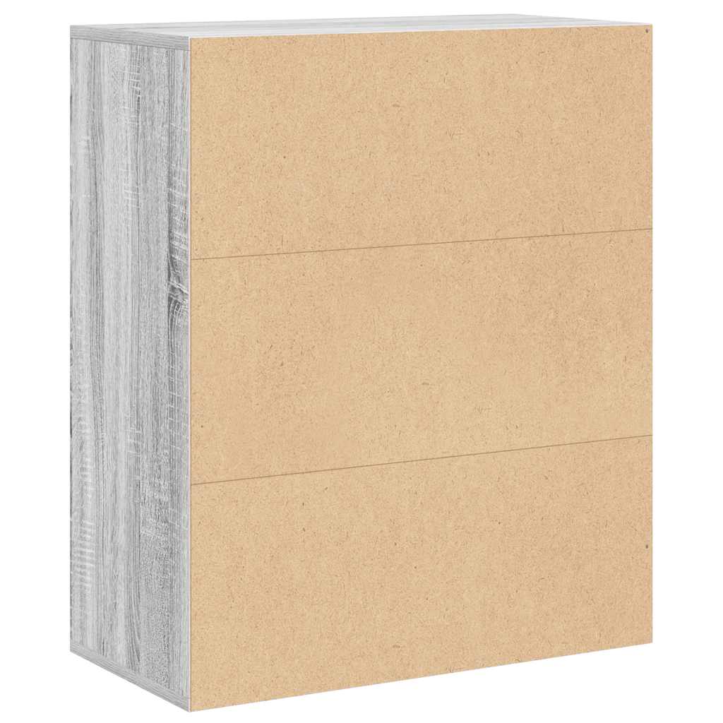 Libreria Grigio Sonoma 60x30x71,5 cm in Legno Multistrato