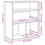 Libreria Bianca 60x30x71,5 cm in Legno Multistrato