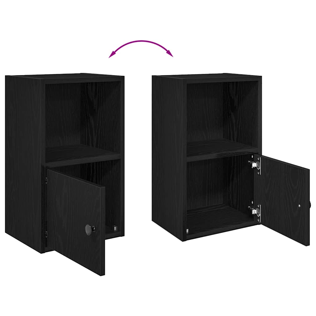 Libreria Rovere Nero 31x24x52 cm in Legno Multistrato