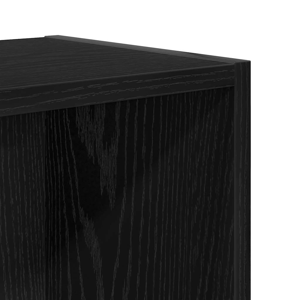 Libreria Rovere Nero 31x24x52 cm in Legno Multistrato