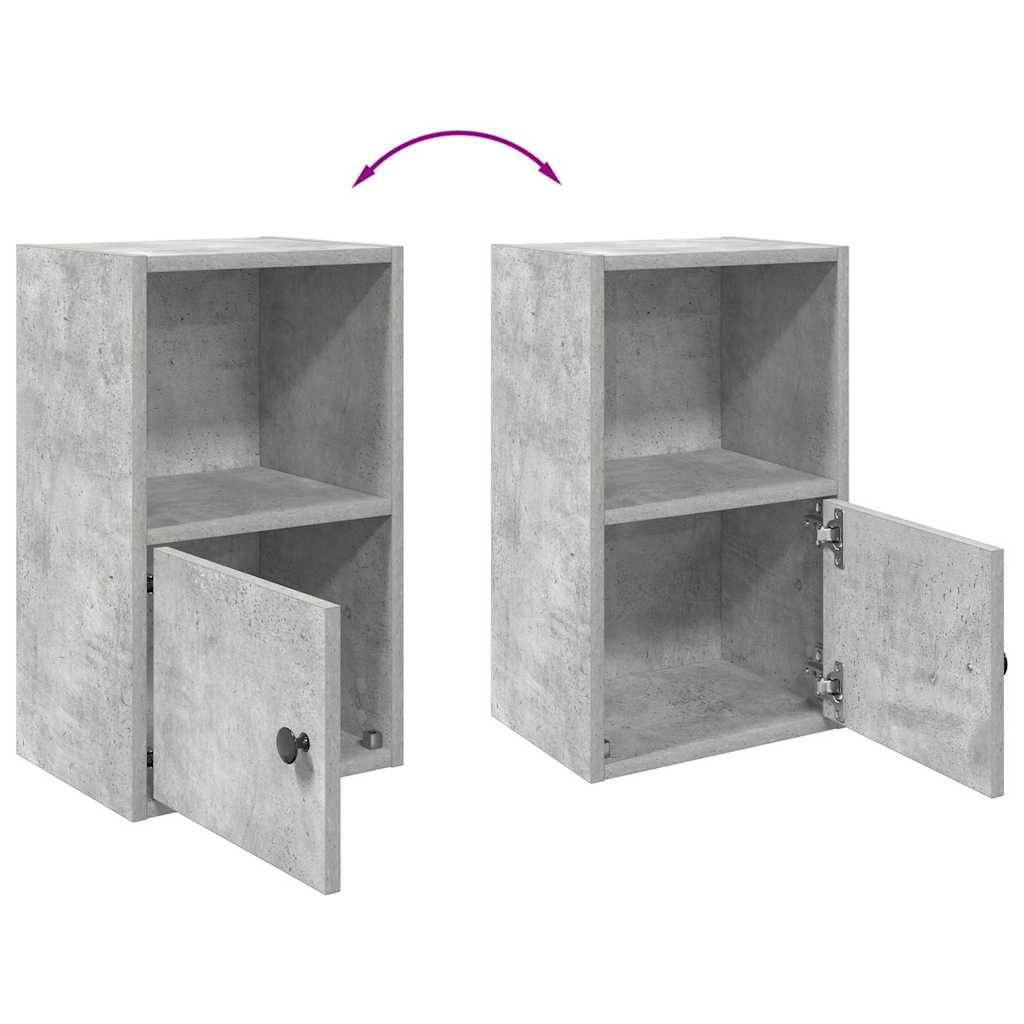 Libreria Grigio Cemento 31x24x52 cm in Legno Multistrato
