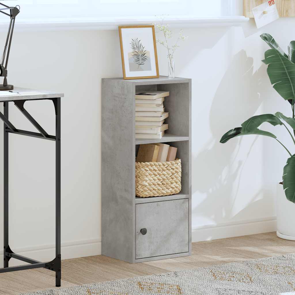 Libreria Grigio Cemento 31x24x77 cm in Legno Multistrato