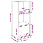 Libreria Legno Vecchio 31x24x77 cm in Legno Multistrato