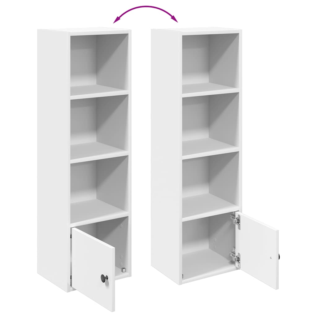 Libreria Bianca 31x24x102 cm in Legno Multistrato