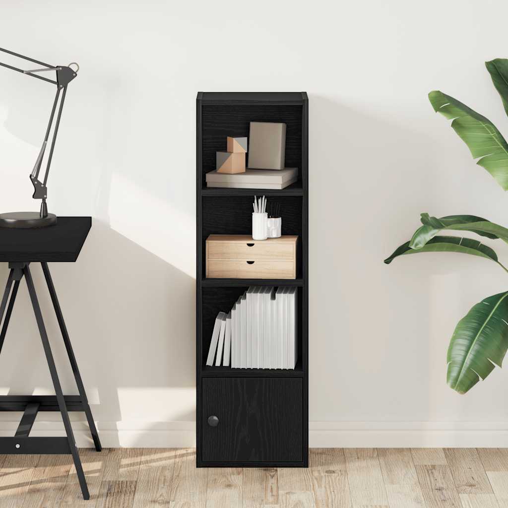 Libreria Rovere Nero 31x24x102 cm in Legno Multistrato