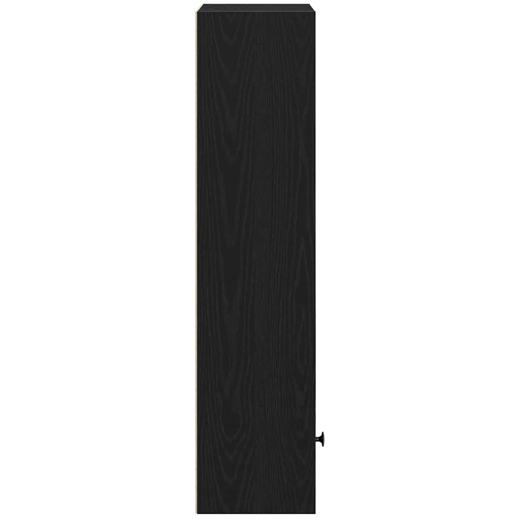 Libreria Rovere Nero 31x24x102 cm in Legno Multistrato
