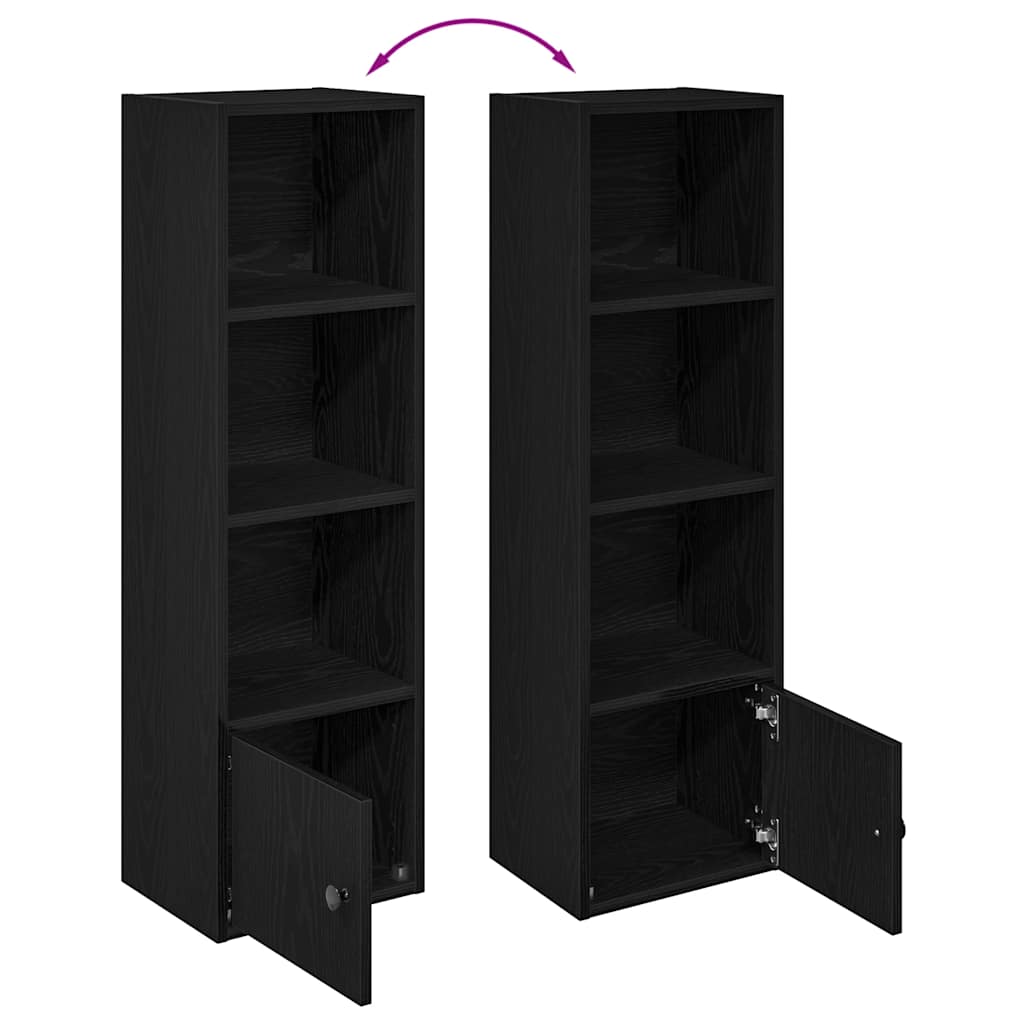 Libreria Rovere Nero 31x24x102 cm in Legno Multistrato