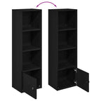 Libreria Rovere Nero 31x24x102 cm in Legno Multistrato