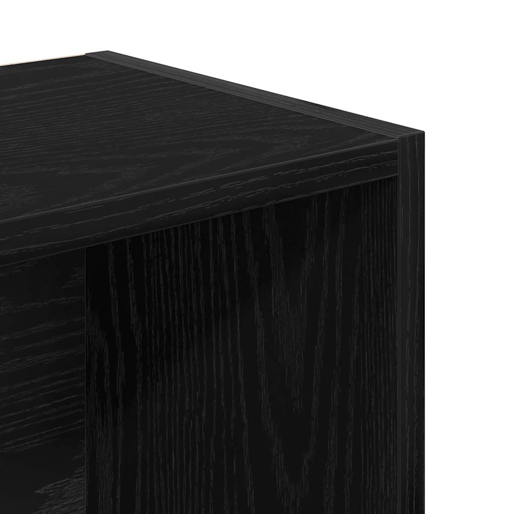 Libreria Rovere Nero 31x24x102 cm in Legno Multistrato