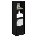 Libreria Rovere Nero 31x24x102 cm in Legno Multistrato