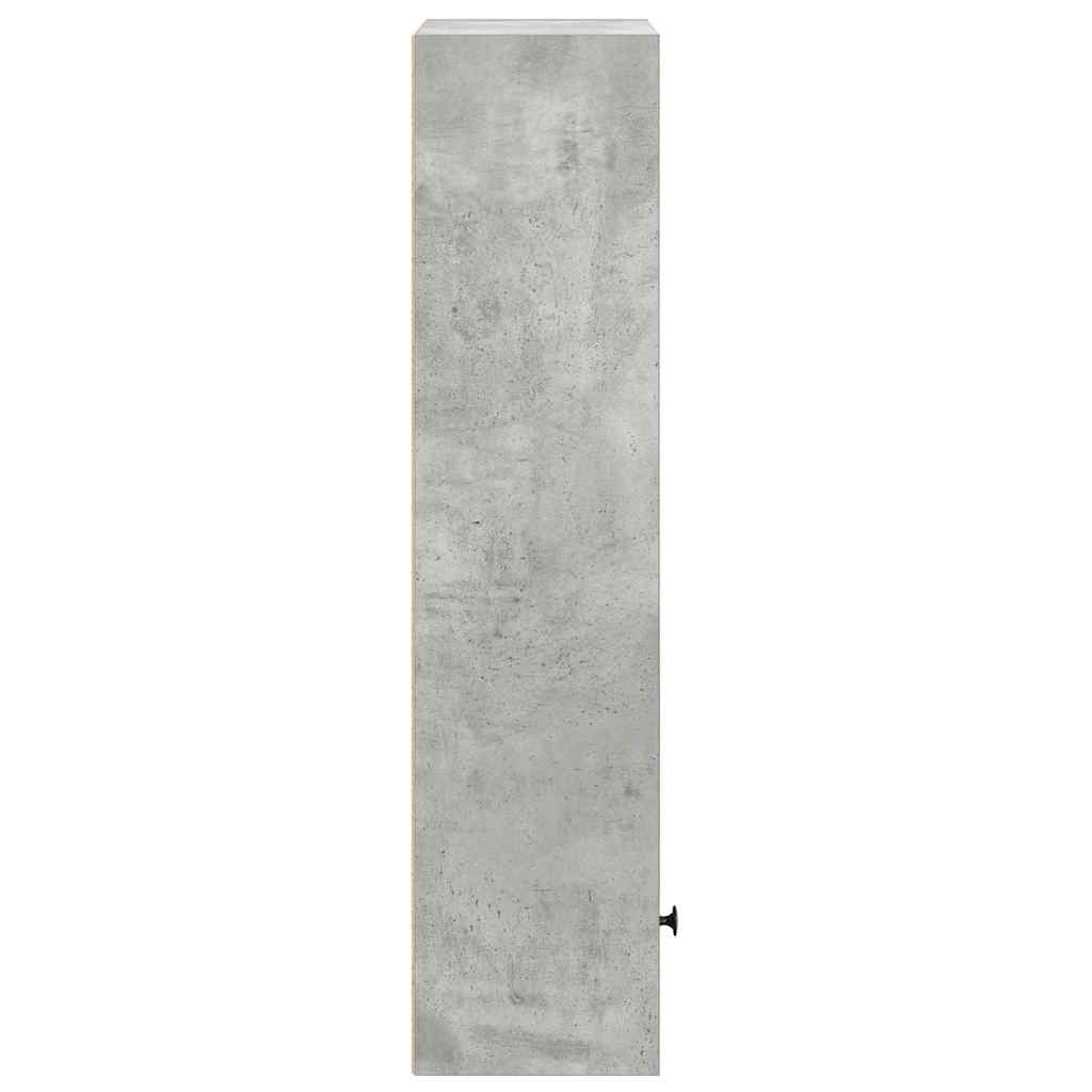 Libreria Grigio Cemento 31x24x102 cm in Legno Multistrato
