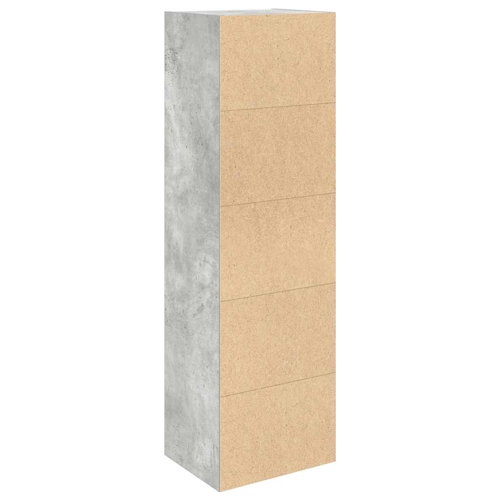 Libreria Grigio Cemento 31x24x102 cm in Legno Multistrato