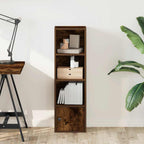 Libreria Rovere Fumo 31x24x102 cm in Legno Multistrato