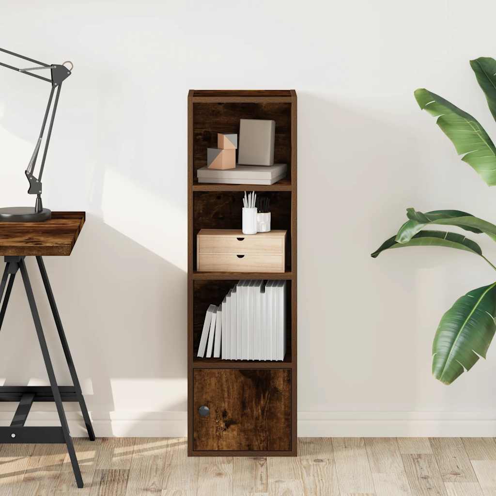 Libreria Rovere Fumo 31x24x102 cm in Legno Multistrato