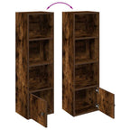Libreria Rovere Fumo 31x24x102 cm in Legno Multistrato