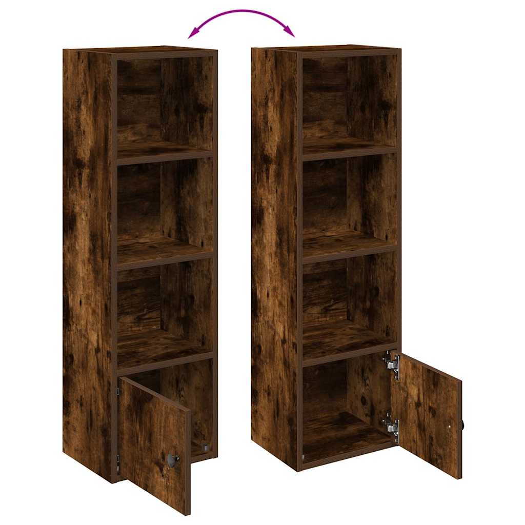 Libreria Rovere Fumo 31x24x102 cm in Legno Multistrato