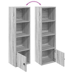 Libreria Grigio Sonoma 31x24x102 cm in Legno Multistrato