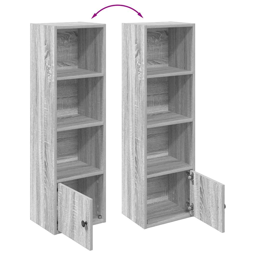 Libreria Grigio Sonoma 31x24x102 cm in Legno Multistrato
