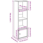 Libreria Legno Vecchio 31x24x102 cm in Legno Multistrato