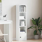 Libreria Bianca 31x24x127 cm in Legno Multistrato