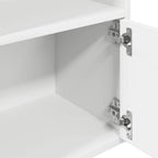 Libreria Bianca 31x24x127 cm in Legno Multistrato