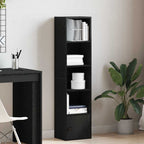 Libreria Rovere Nero 31x24x127 cm in Legno Multistrato