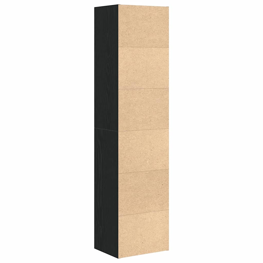 Libreria Rovere Nero 31x24x127 cm in Legno Multistrato