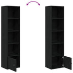 Libreria Rovere Nero 31x24x127 cm in Legno Multistrato
