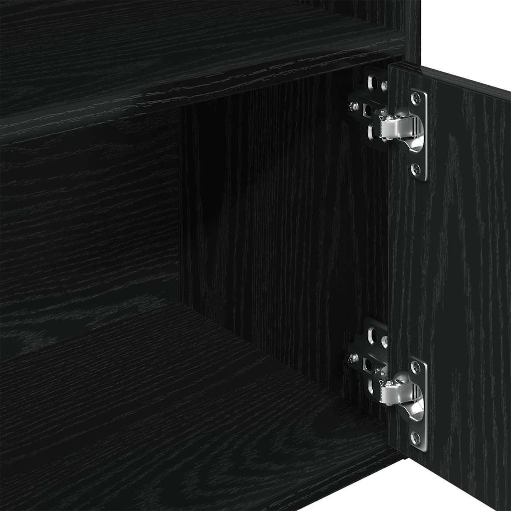 Libreria Rovere Nero 31x24x127 cm in Legno Multistrato