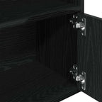 Libreria Rovere Nero 31x24x127 cm in Legno Multistrato