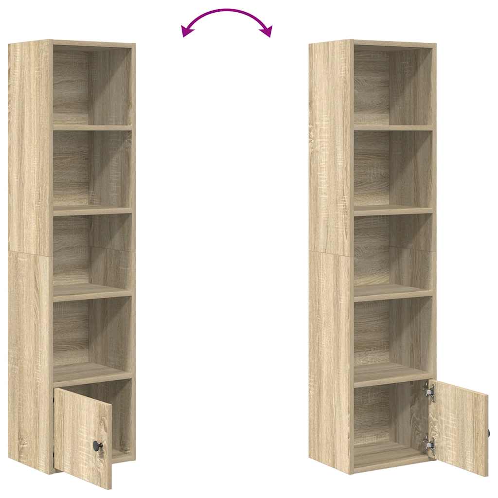 Libreria Rovere Sonoma 31x24x127 cm in Legno Multistrato