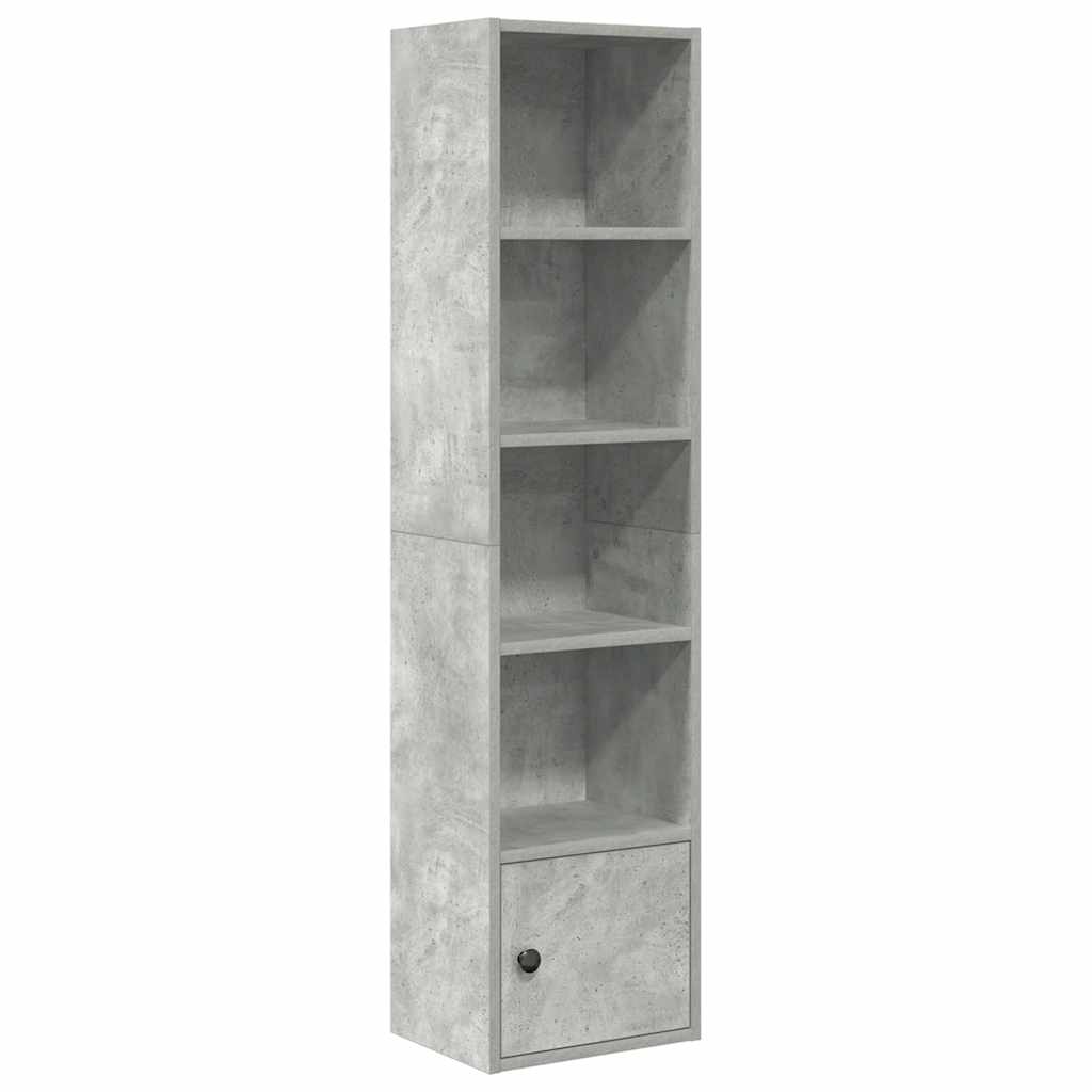 Libreria Grigio Cemento 31x24x127 cm in Legno Multistrato