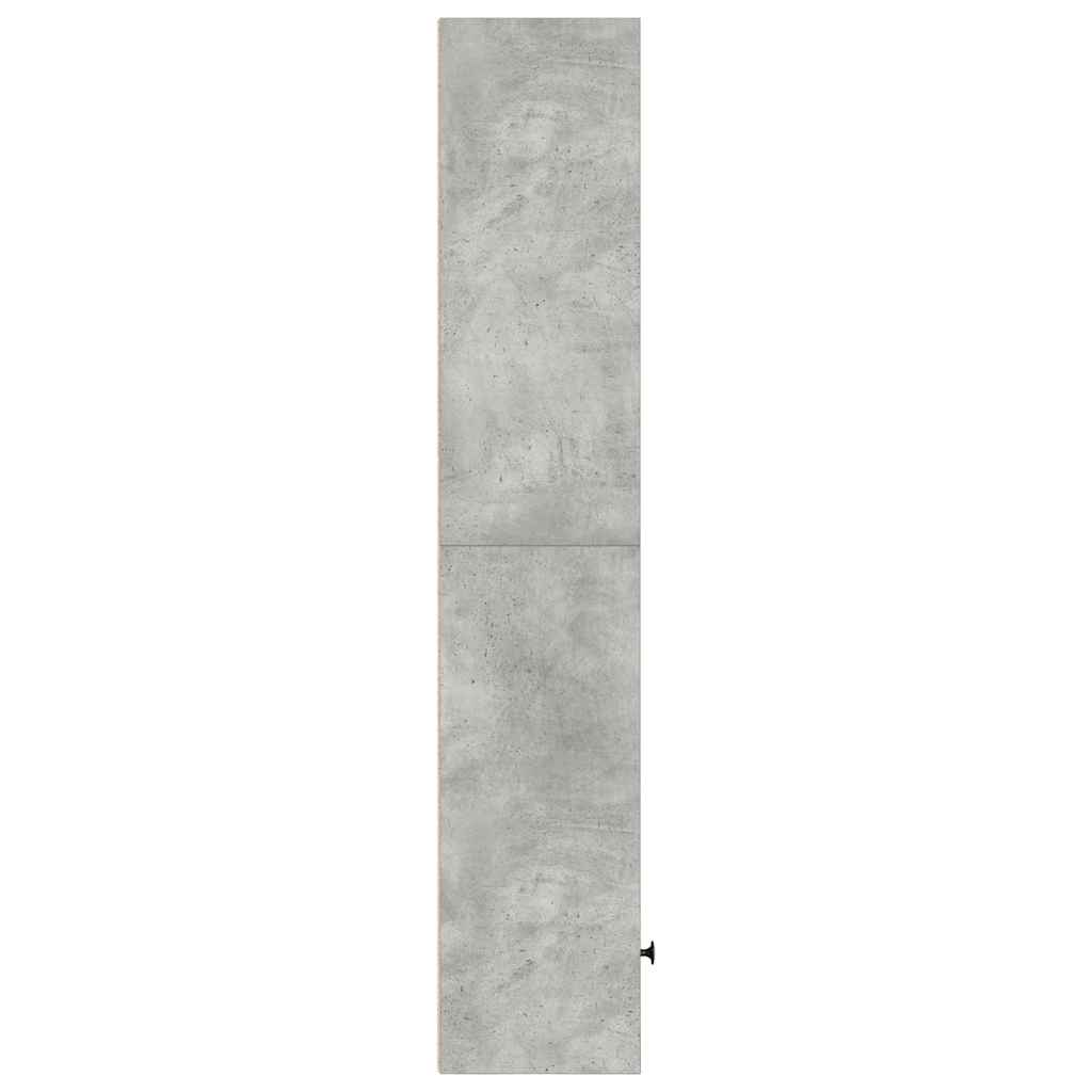 Libreria Grigio Cemento 31x24x127 cm in Legno Multistrato