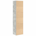 Libreria Grigio Cemento 31x24x127 cm in Legno Multistrato