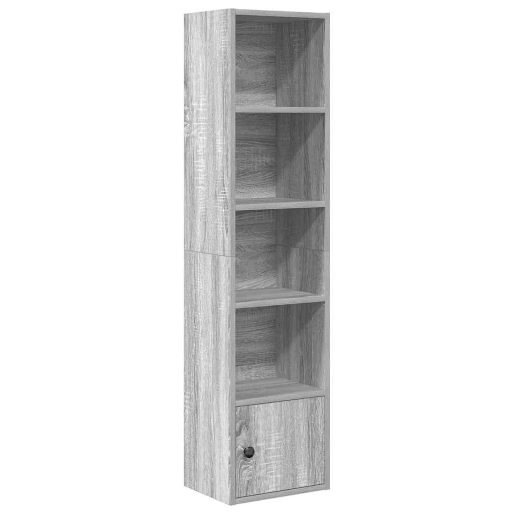Libreria Grigio Sonoma 31x24x127 cm in Legno Multistrato