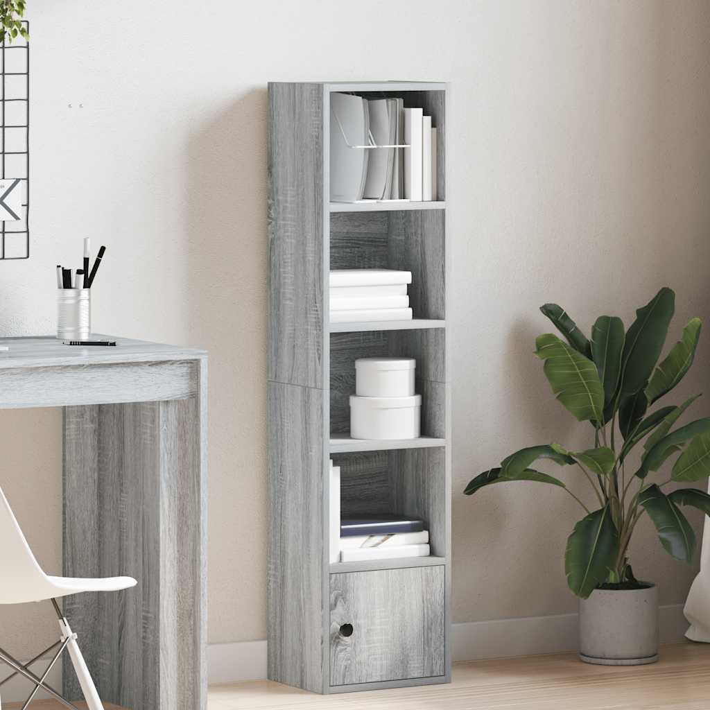 Libreria Grigio Sonoma 31x24x127 cm in Legno Multistrato