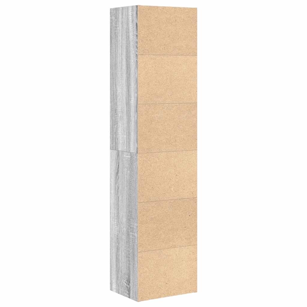 Libreria Grigio Sonoma 31x24x127 cm in Legno Multistrato