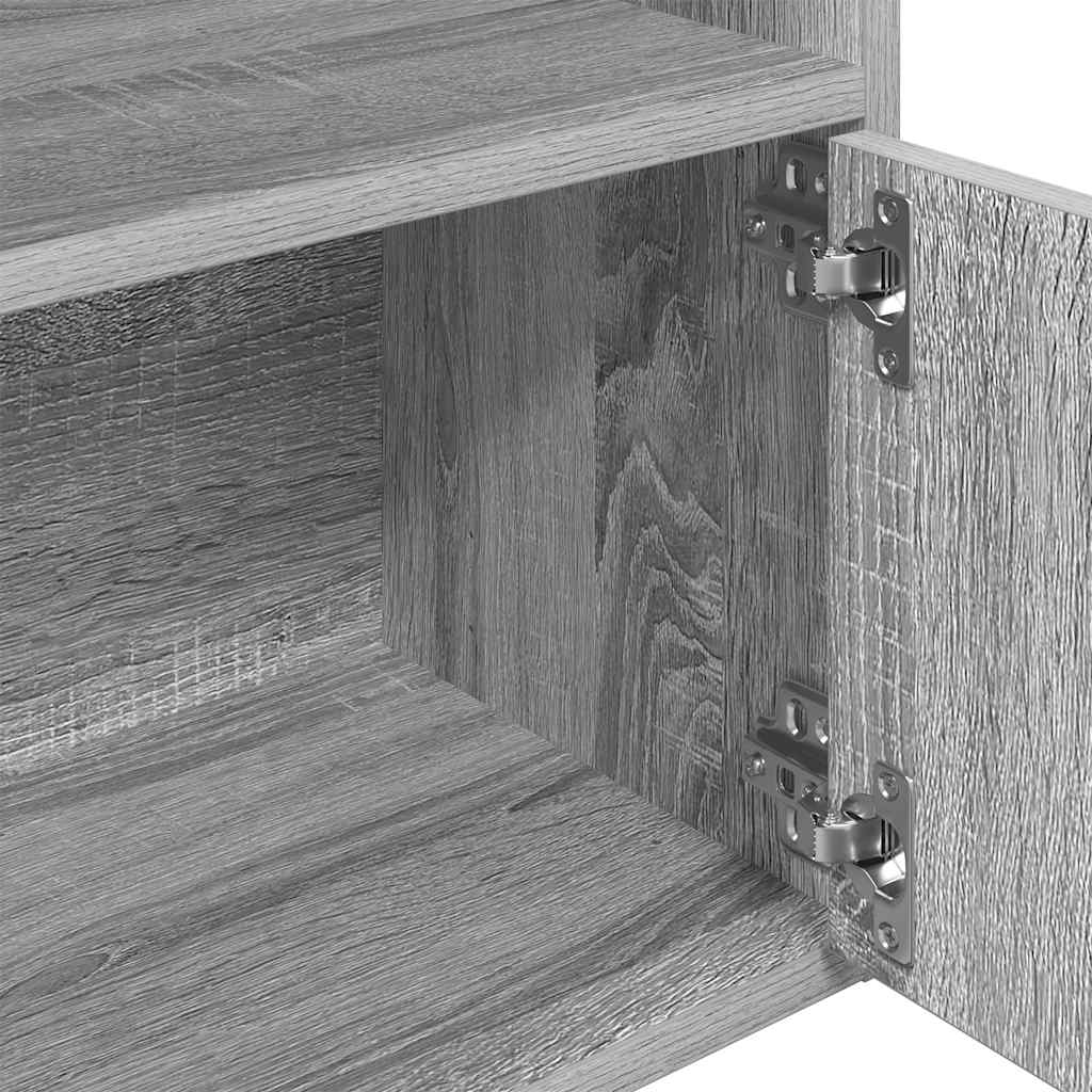 Libreria Grigio Sonoma 31x24x127 cm in Legno Multistrato