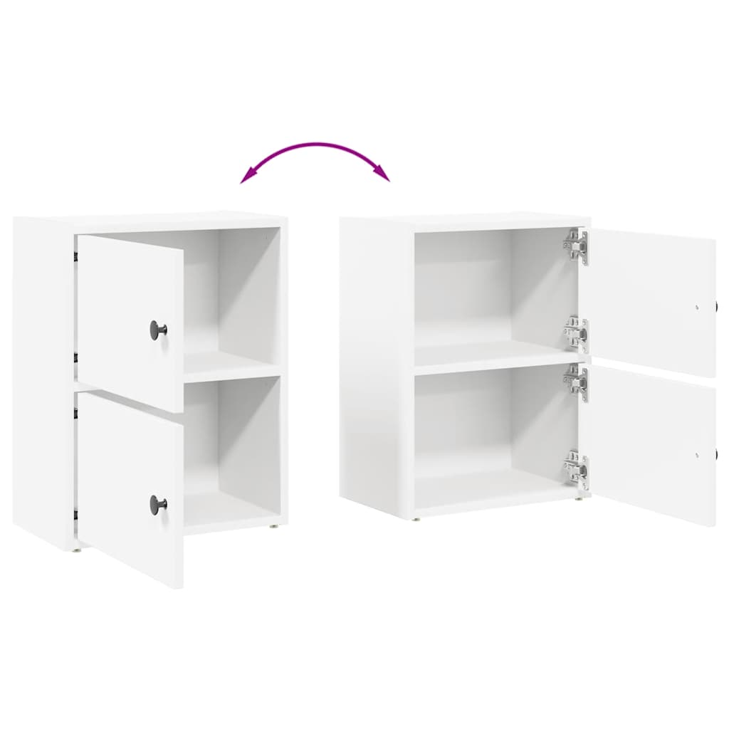 Libreria Bianca 40x24x52 cm in Legno Multistrato