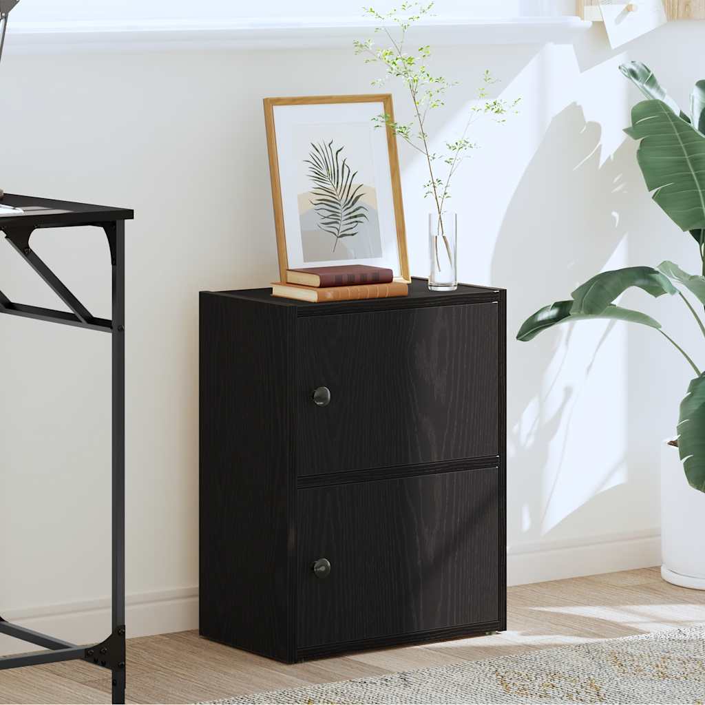 Libreria Rovere Nero 40x24x52 cm in Legno Multistrato