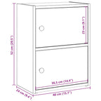 Libreria Rovere Nero 40x24x52 cm in Legno Multistrato