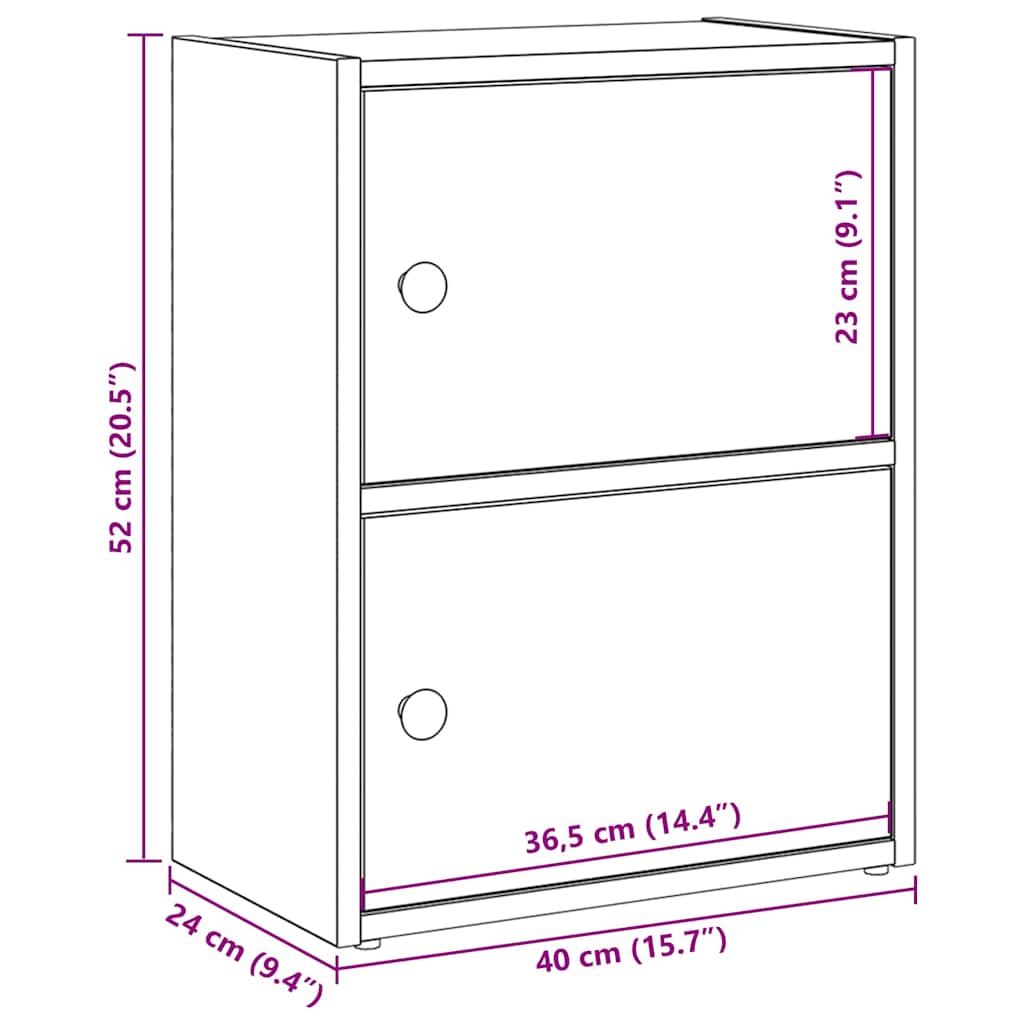 Libreria Rovere Sonoma 40x24x52 cm in Legno Multistrato
