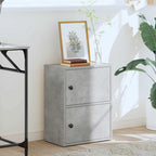 Libreria Grigio Cemento 40x24x52 cm in Legno Multistrato