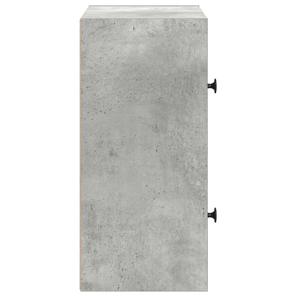 Libreria Grigio Cemento 40x24x52 cm in Legno Multistrato