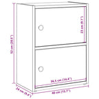 Libreria Rovere Fumo 40x24x52 cm in Legno Multistrato